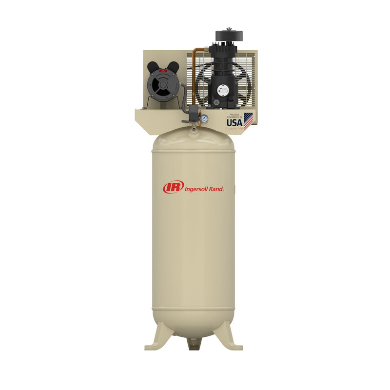 Ingersoll Rand 60-Gallon Single-Stage Twin Cylinder Pro Air Compressor, 135 PSI, 5 HP Y5