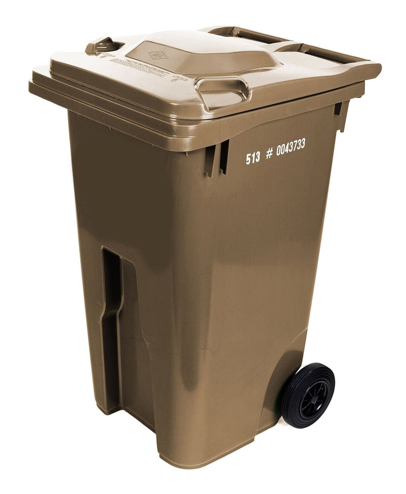 IPL Mastercart Plastic Rectangular Wheeled Compost Bin, Brown, 242-L N1