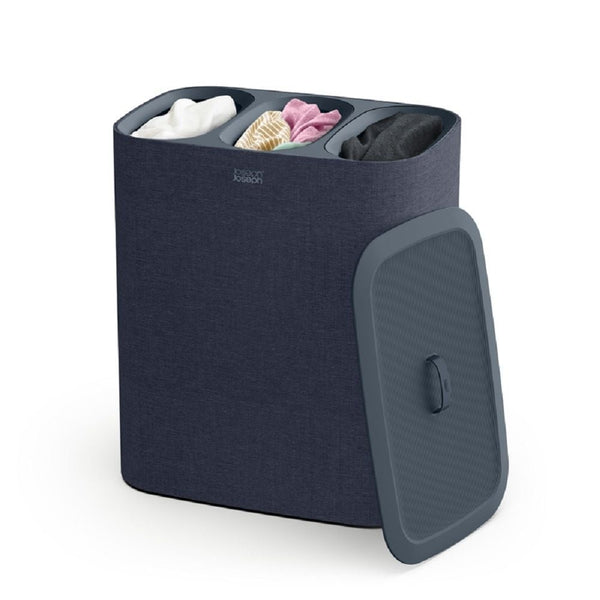 Joseph & Joseph Tota Trio Laundry Hamper Separation Basket, Black, 90-L H7