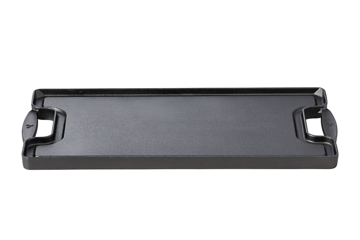 Lagostina Pre-Seasoned Cast Iron Reversible Grill, Oven & BBQ Safe, Black, 20-in x 10-in