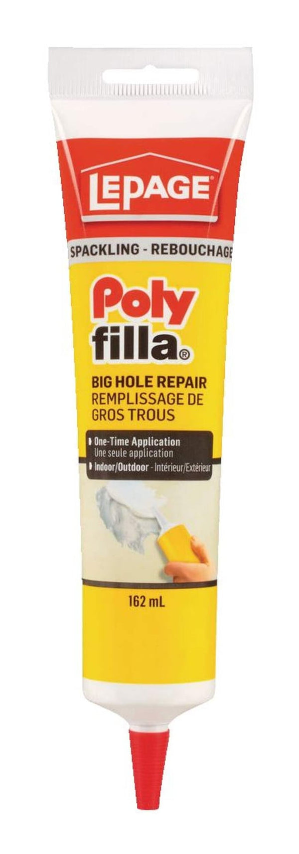 LePage Polyfilla Big Hole Repair Spackling, Hole & Crack Filler, Indoor/Outdoor Use, Assorted Sizes C5