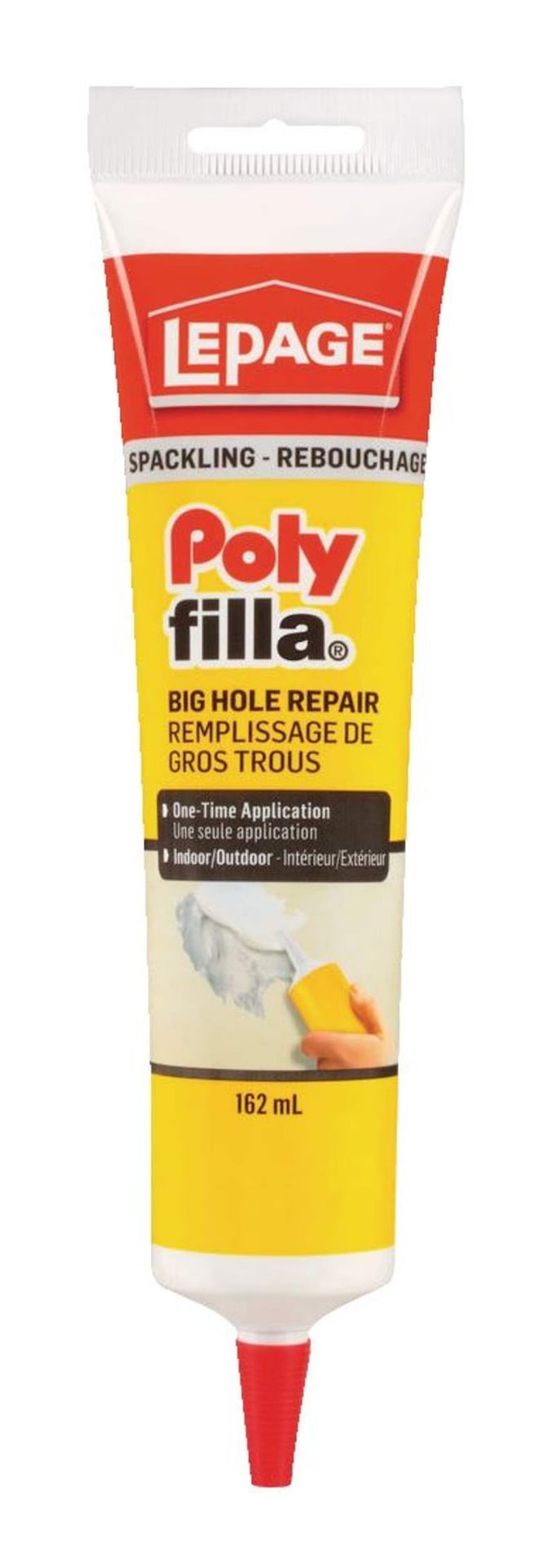 LePage Polyfilla Big Hole Repair Spackling, Hole & Crack Filler, Indoor/Outdoor Use, Assorted Sizes C5