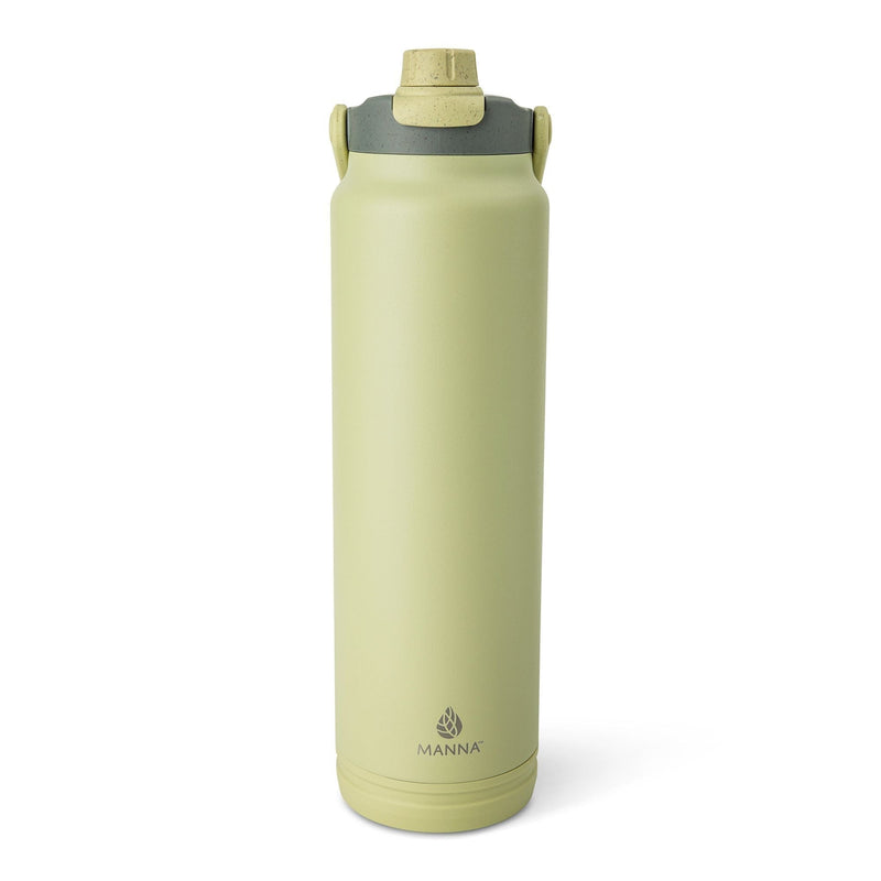 Manna Avalon Eco Stainless Steel Insulated Bottle, 40-oz, Moss, with Handle B8