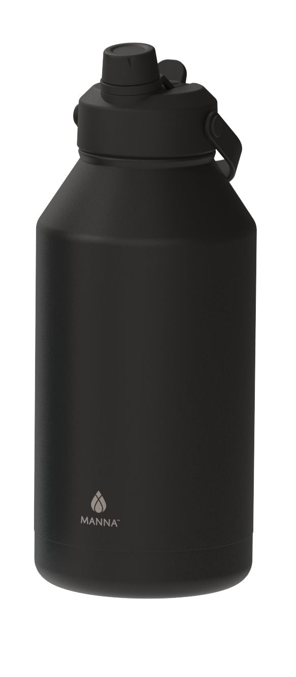 Manna Dual Mouth Flip Lid Double Wall Stainless Steel Water Bottle, 64-oz P9