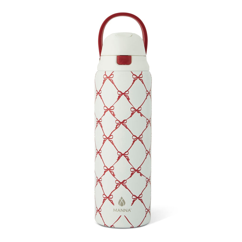 Manna Hydra 946-mL Stainless Steel Bottle with Bows Design A4
