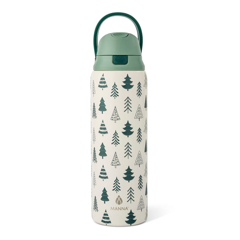 Manna Hydra 946-mL Steel Bottle with Nordic Tree Design R0