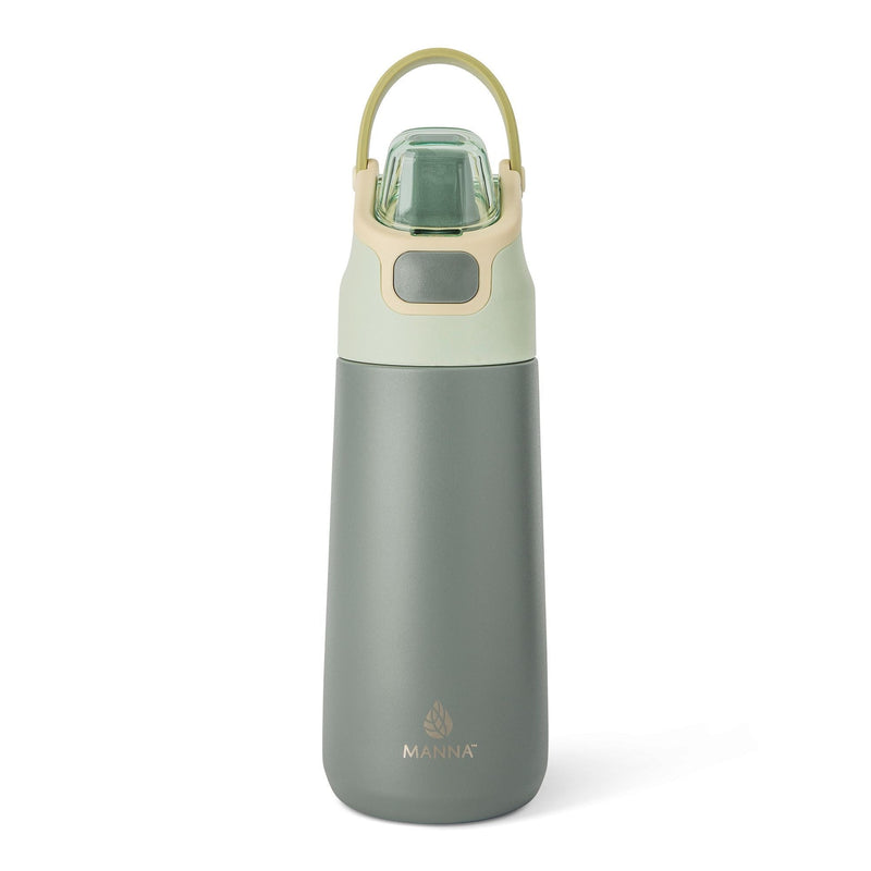 Manna Tandem Eco Stainless Steel Insulated Bottle, 16-oz, Midnight, with Permalock Lid Q6