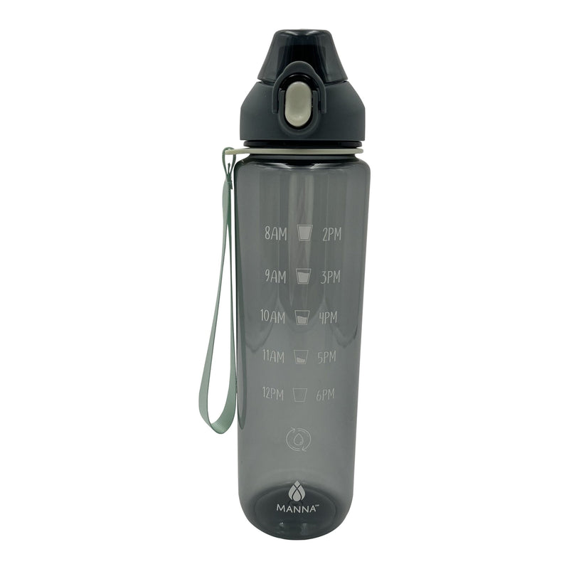 Manna Timex Motivational Water Bottle with Wrist Strap, 34-oz, Assorted Colours Q9