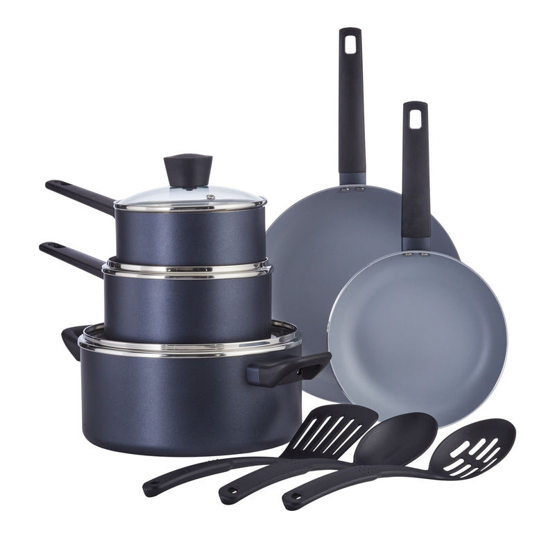 Master Chef Blue/Grey Non-Stick Cookware Set, 11-pc T2