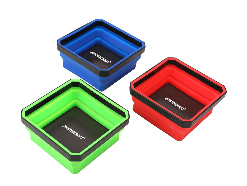 Mastercraft 3 Piece Collapsible Magnetic Parts Tray L6