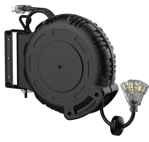Mastercraft 40-ft Retractable Black Extension Cord Reel with Swivel Mount R0