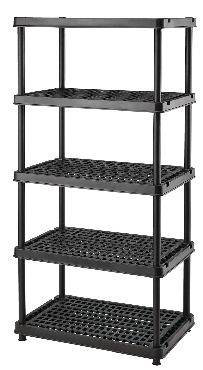 Mastercraft 5-Shelf Resin/ Plastic Storage Rack/ Shelving Unit, 36 x 24 x 72-in I2