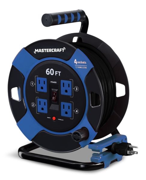 Mastercraft 60-ft 10A Retractable Extension Cord Reel M1