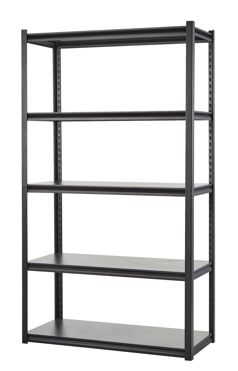 Mastercraft Adjustable 5-Shelf Steel Metal & Wood Storage Rack / Shelving Unit, 41 x 18 x 72-in Y2