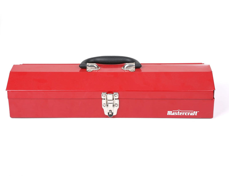 Mastercraft Portable Metal Hip Roof Tool Box, Red, 19-in Y5
