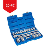 Mastercraft Socket Set 20-pc, 3/4-in Drive, SAE, Steel, Chrome