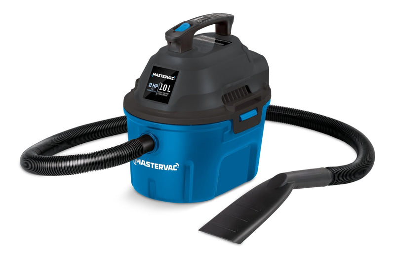 Mastervac AA255 2.0 Peak HP Wet/Dry Shop Vacuum with Hose and Accessories, 10-L W4