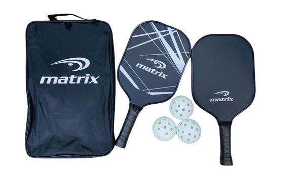 Matrix Recreational Official Size Pickleball Paddle/Racket & Ball Set, 5-pc L4