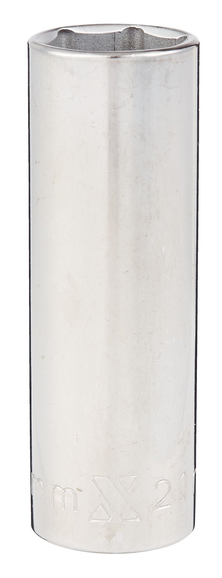 MAXIMUM 21mm 1/2-in Drive Deep Socket 6-Point, CRV, Chrome Plating H7