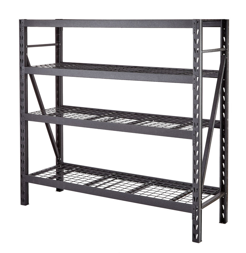MAXIMUM Adjustable 4-Shelf Heavy Duty Steel Metal Storage Rack / Shelving Unit, 77 x 24 x 72-in D0