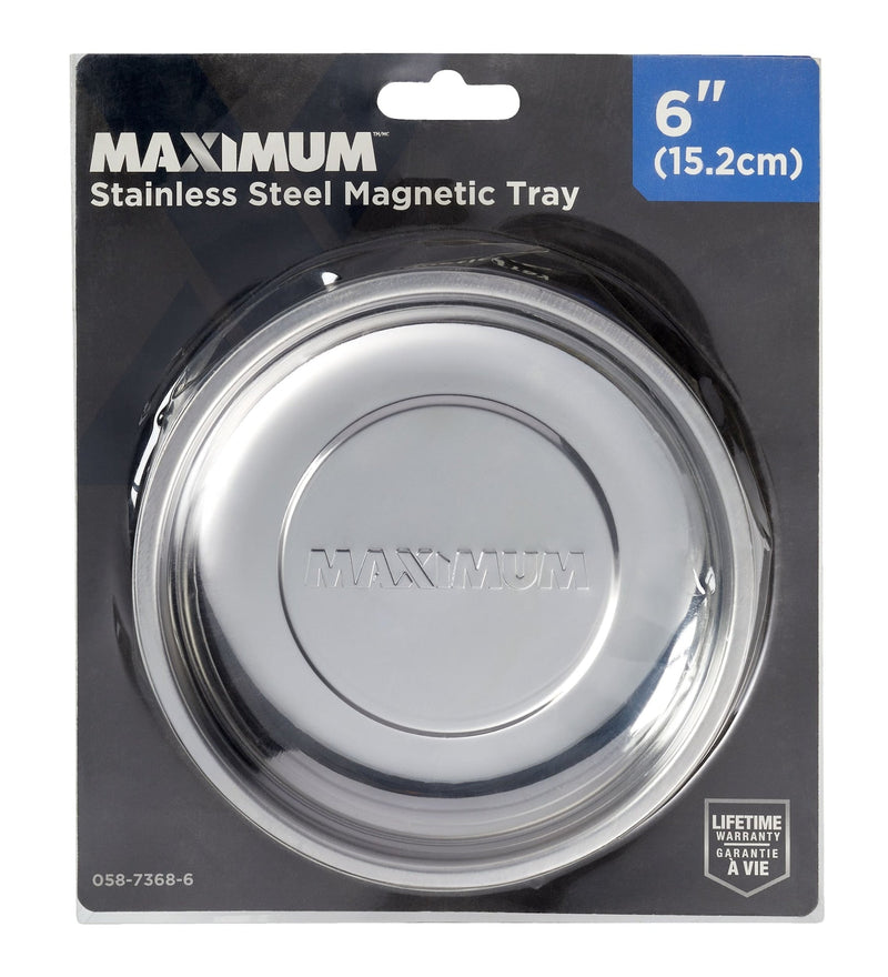 MAXIMUM Magnetic Tool Bowl Tray/Holder, Stainless Steel W4