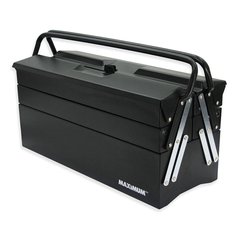 MAXIMUM Portable 5-Tray Cantilever Tool Box, Black, 21-in I1