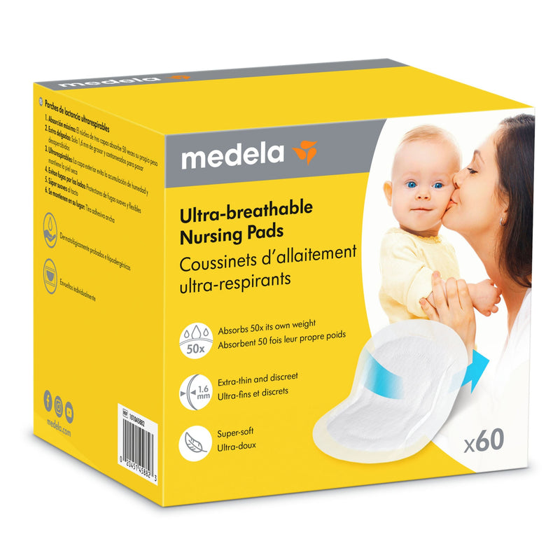 Medela Ultra-Breathable Disposable Nursing Pads, 60-pc F4