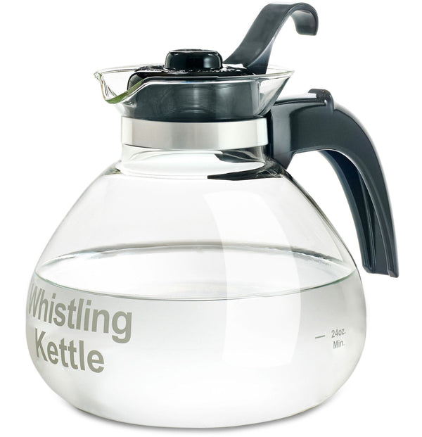 Medelco 1.4L Glass Whistling Stovetop Kettle, Dishwasher Safe P4
