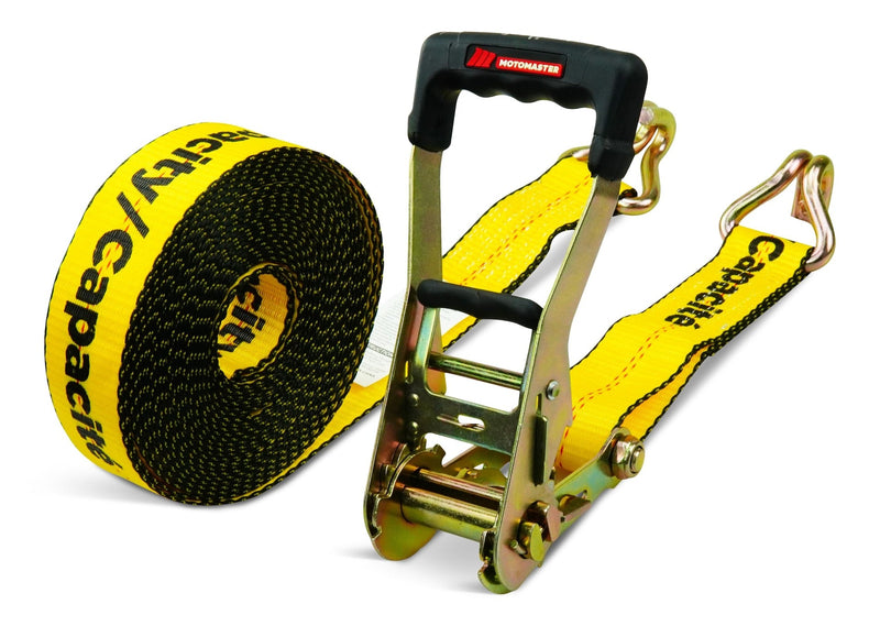 MotoMaster 10,000-lb Commercial Ratchet Tie Down Straps, with Ultra Padded Handles, 2-in x 30-ft A8
