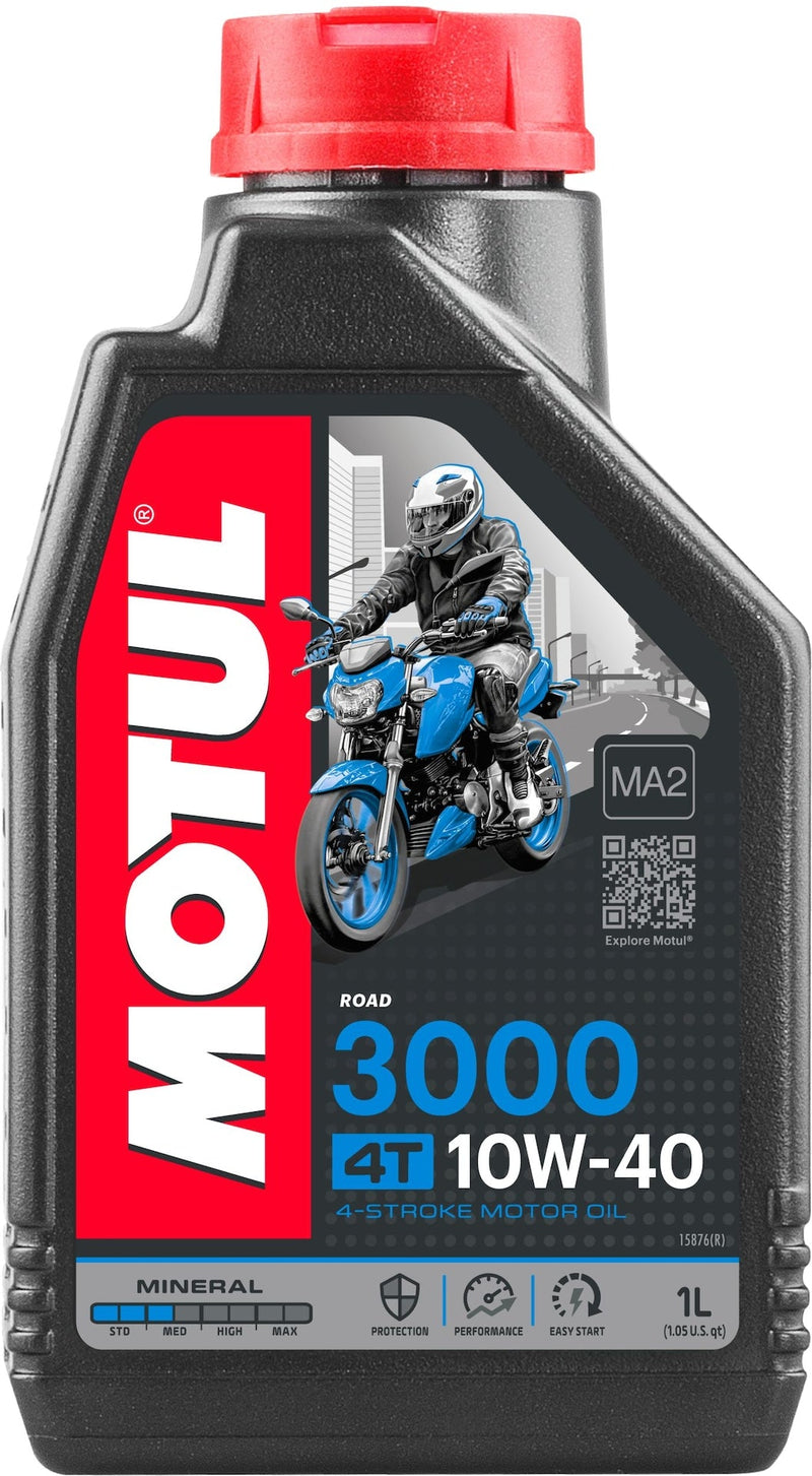 Motul 3000 4-Stroke 10W40 Mineral Motor Oil, 1-L S1