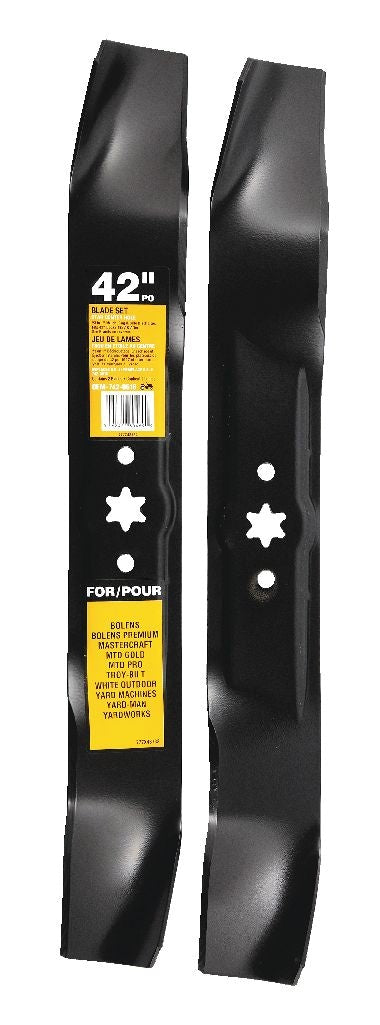 MTD 3-in-1, 2-Blade Replacement Set for 42-in Lawn Tractor Cutting Decks, Black W4