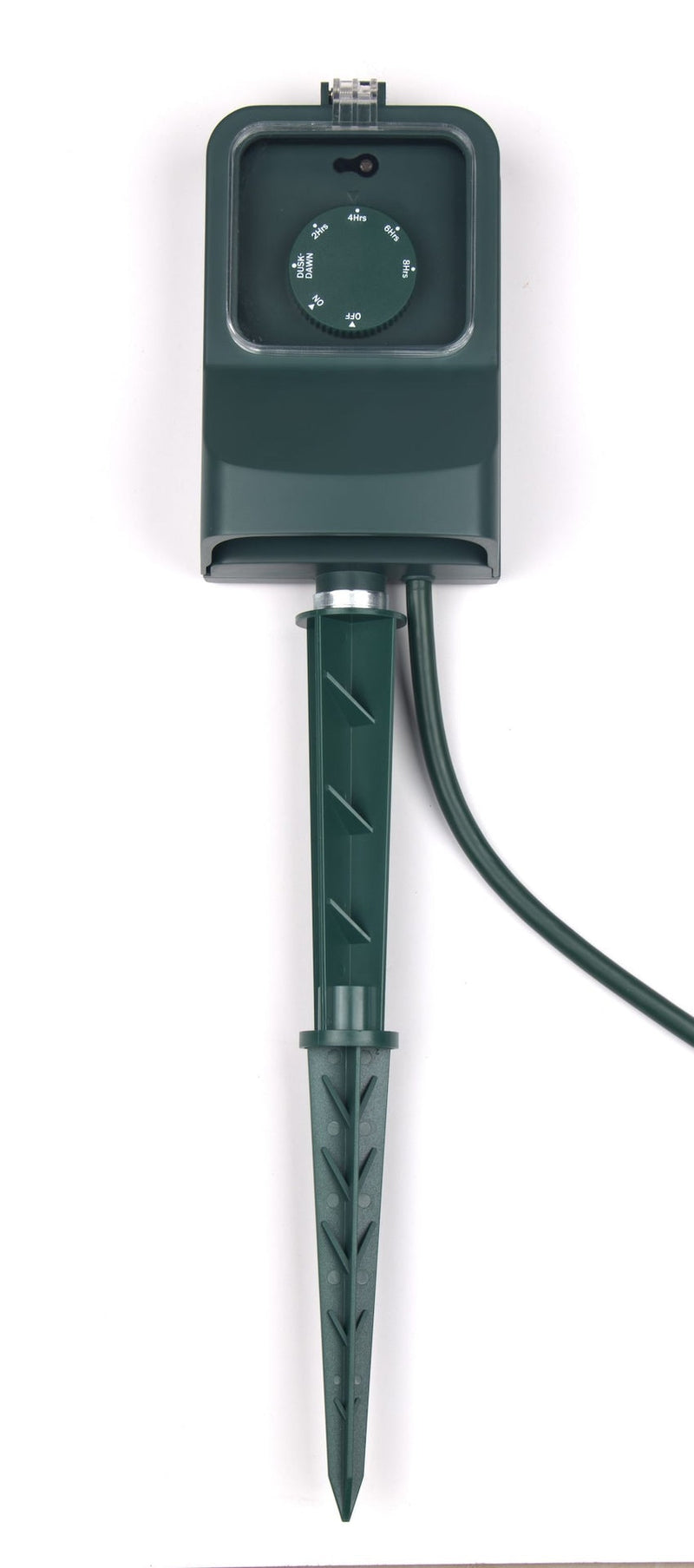 NOMA 3-Outlet Outdoor Power Stake with 6-ft Cord and Timer, Green Y7