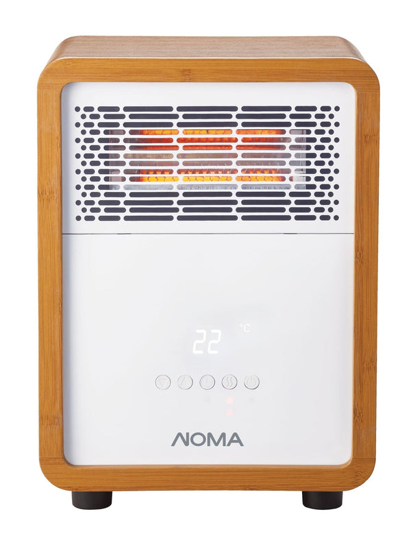 NOMA 3-Setting Cabinet Heater with Child Lock, Quartz and Radiant Heating, Wood Grain Finish W3