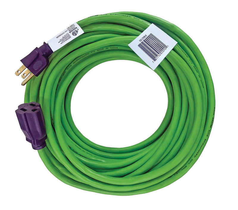 NOMA 50-ft 3-in 16/3 Outdoor Extension Cord with Grounded Outlet, Lime Green Q5