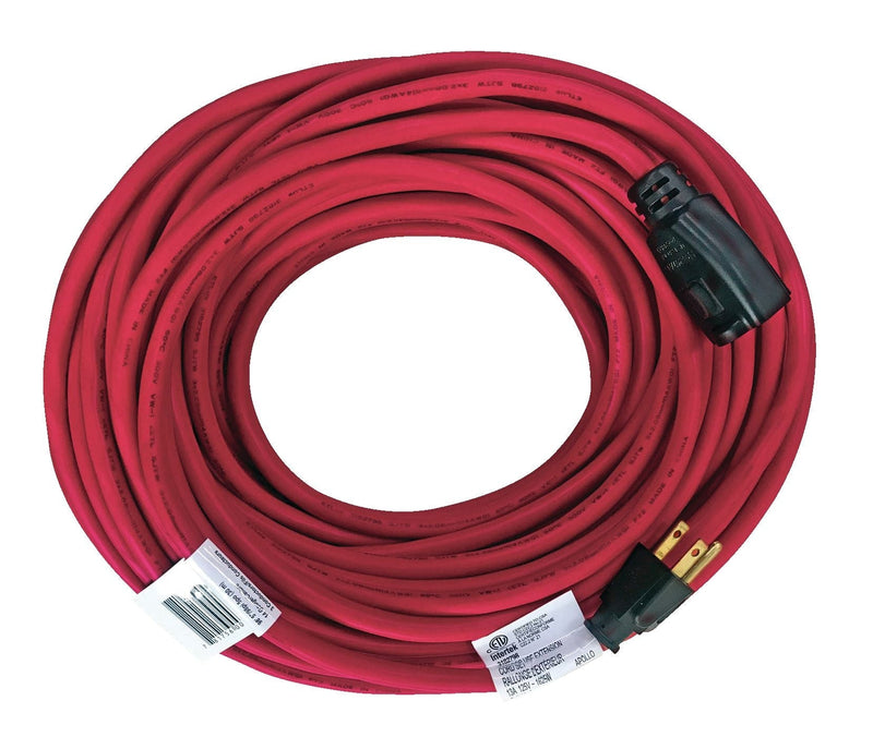 NOMA Outdoor Locking Extension Cord with Grounded Outlet, 98-ft 5-in, Red K6
