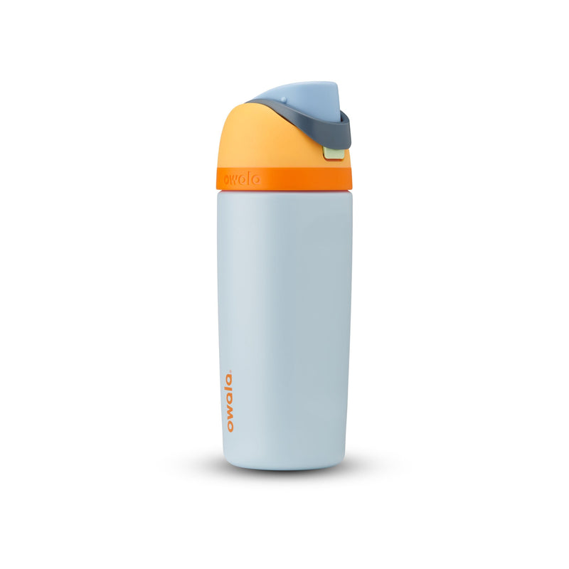 Owala FreeSip Kids’ Stainless Steel Insulated Portable Reusable Water Bottle, with Built-in Straw, Various Colours, 16-oz A3