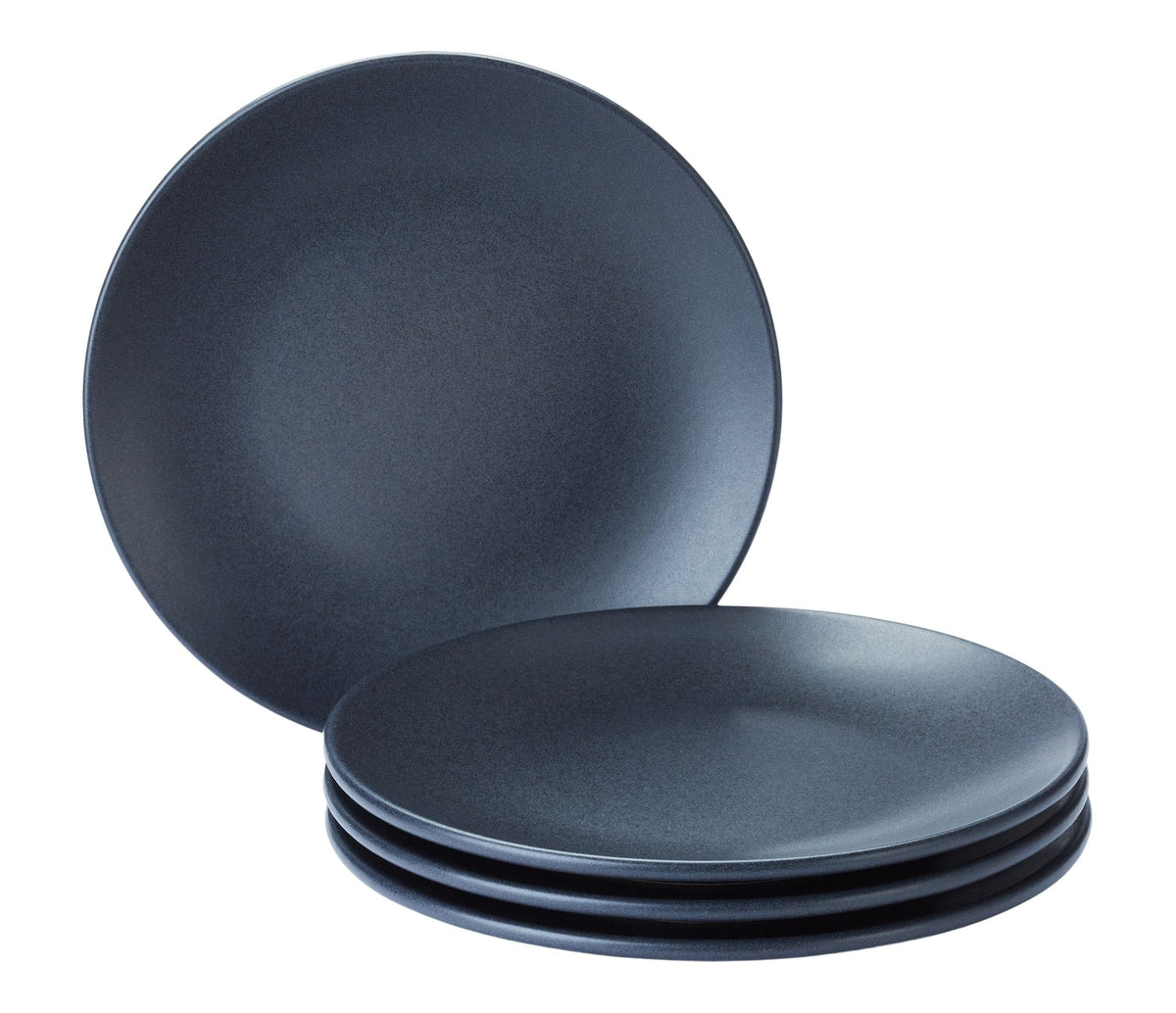 Paderno Dorset Stoneware Side Plate Set, Oven Safe, 4-pk, Black Reactive