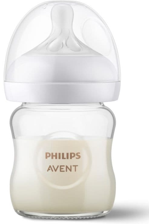 Philips Avent Glass Bottle with Response Nipple 4-oz, 1-pk T4