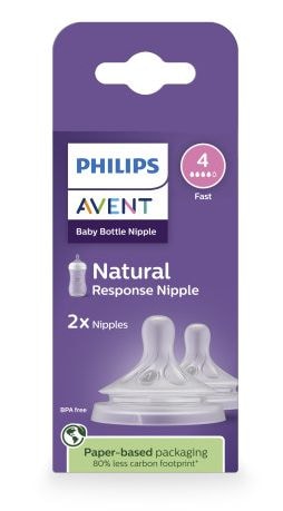 Philips Avent Response Nipple Flow 4 for 3M+, 2-pk R4