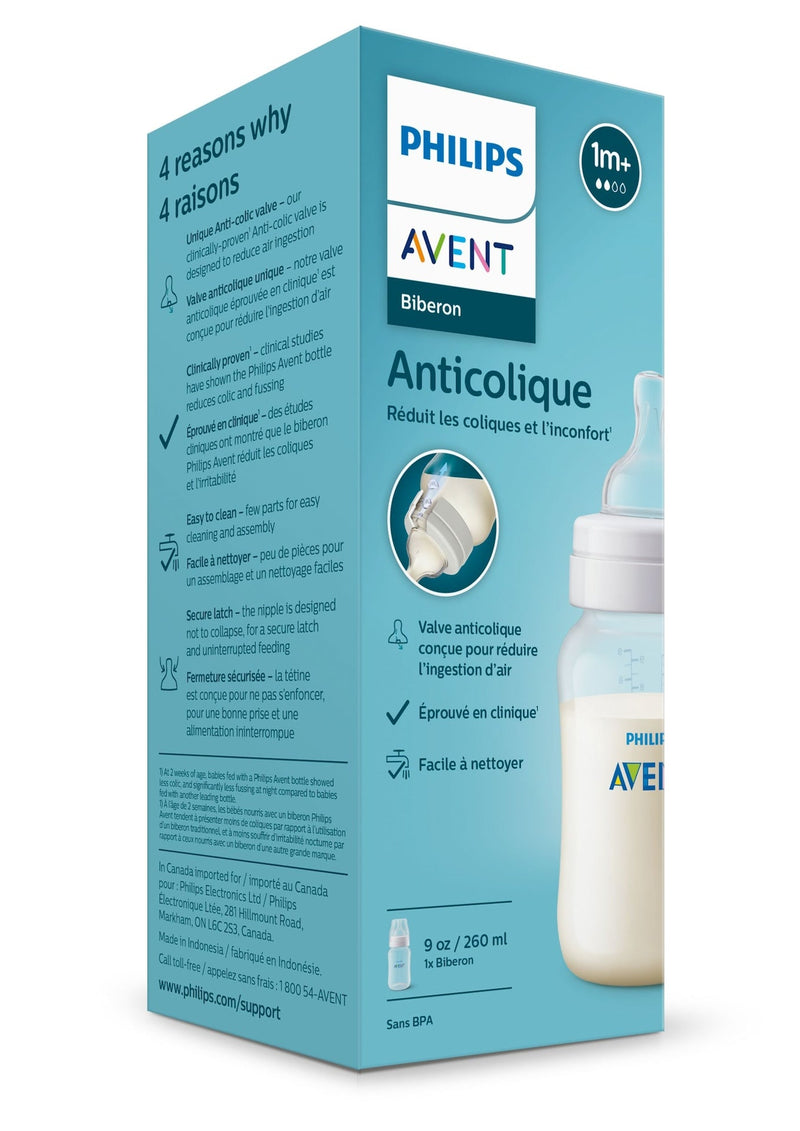 Philips Avent SCY103/01 Anti-Colic Baby Bottle, 9-oz K1
