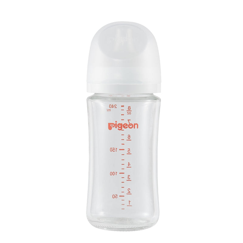 Pigeon Glass Bottle with Silicone Nipple (M), 8-oz, 3 Months+ Q3