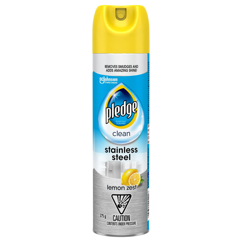 Pledge Stainless Steel Cleaner Spray, Lemon Scent, 275-g S9