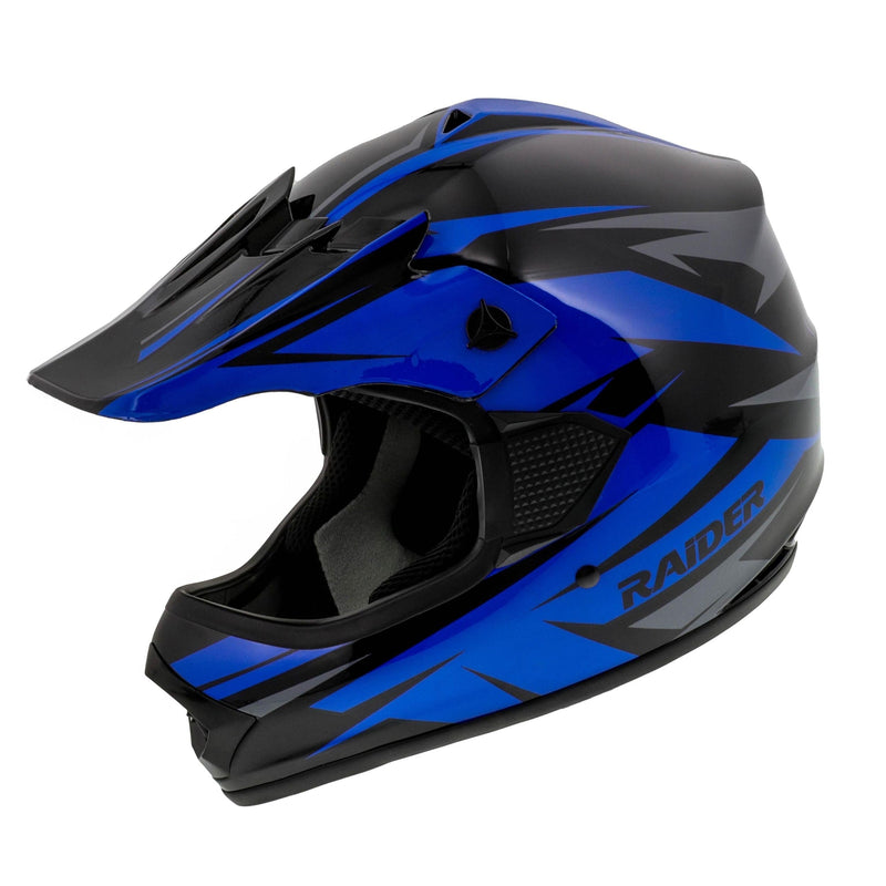 Raider GX4 ATV Helmet, Youth, Blue, Assorted Sizes J6