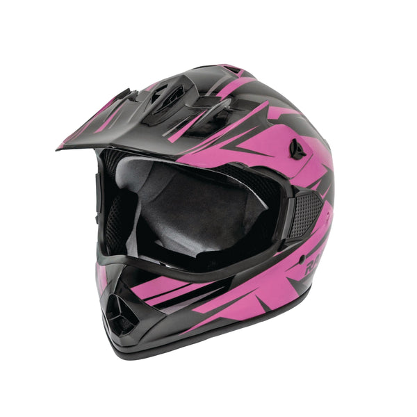Raider RX2 ATV Helmet, Adult, Pink/Black, Assorted Sizes L9