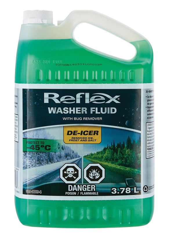 Reflex All Season Windshield Washer Fluid with Bug Remover & De-icer, -45°C, 3.78-L K3