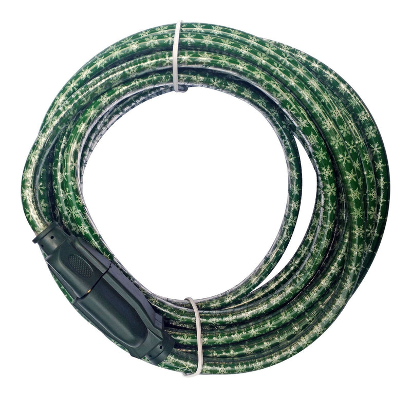 RiteCord 1-Outlet Green Extension Cord with Snowflake, 7.5-m L6