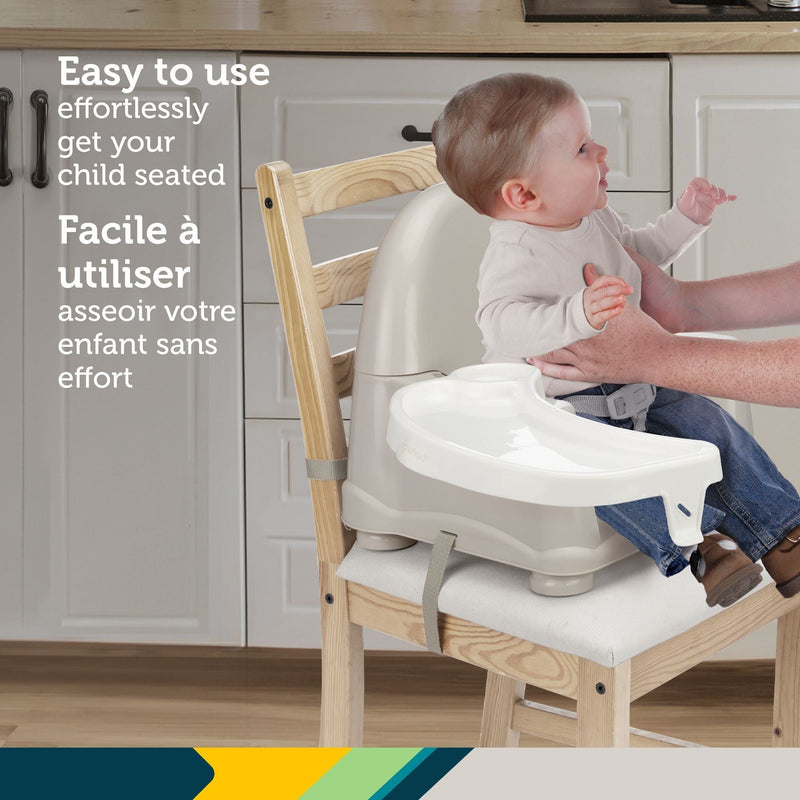 Safety 1st Easy Care Taupe Swing Tray Booster Seat N8