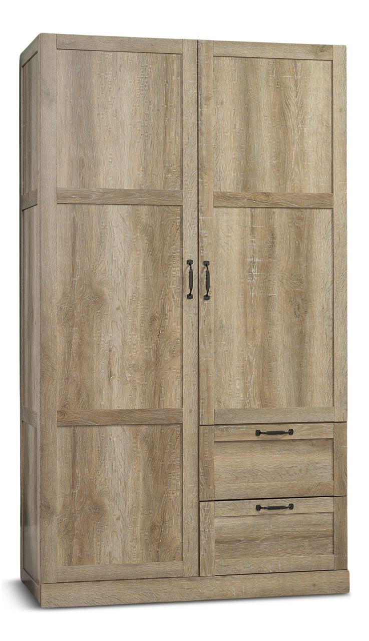 Sauder 2 Door 2 Drawer Wardrobe, Oak L2