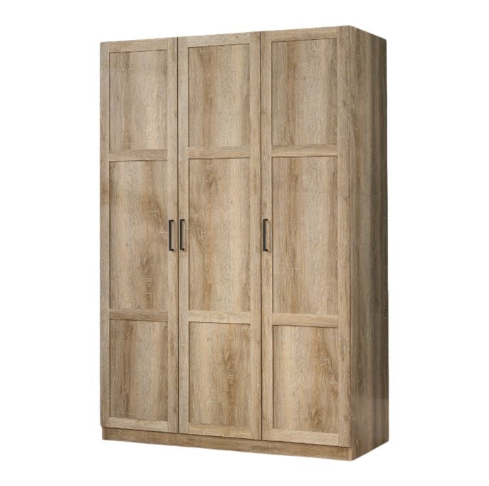 Sauder 3 Door Wardrobe, Shaker Oak U5