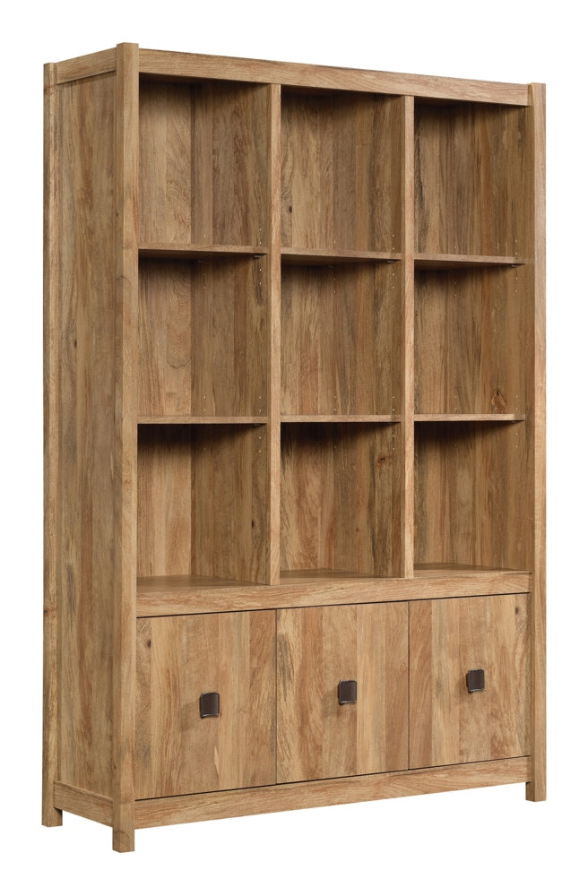 Sauder Cannery Bridge 3-Door Bookcase/Bookshelf Storage Cabinet, Sindoori Mango Finish H6